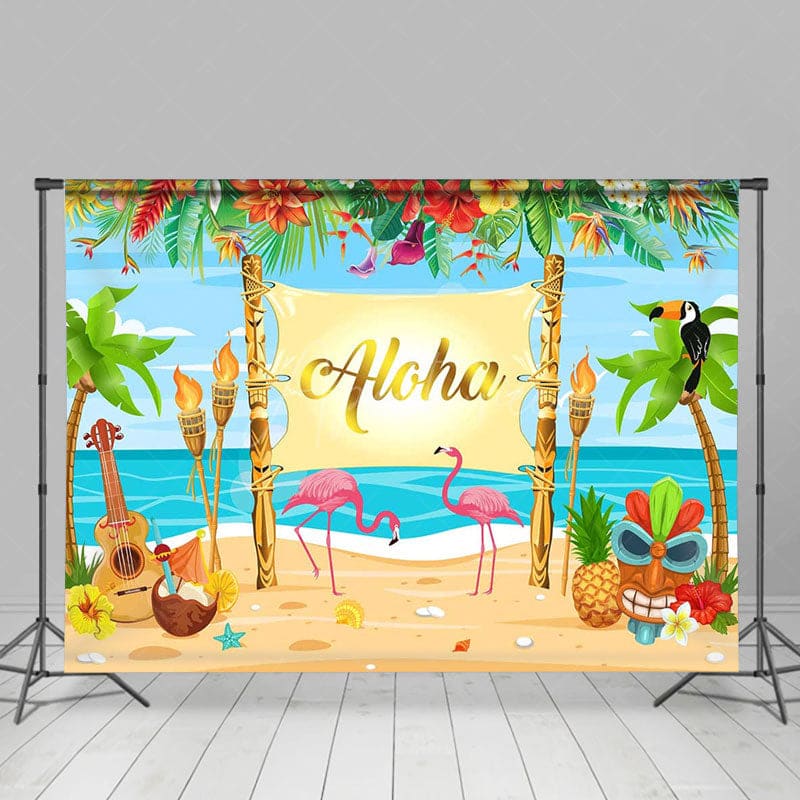 Aperturee - Aperturee Summer Beach Aloha Floral Hawaii Vibe Dance Backdrop