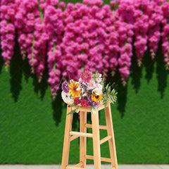 Aperturee - Aperturee Summer Floral Fuschia Greenery Wall Wedding Backdrop
