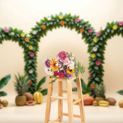Aperturee - Aperturee Summer Fruit Arches Hawaii Cartoon Holiday Backdrop