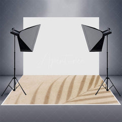 Aperturee - Aperturee Summer Palm Leaf Shadow Pattern Rubber Floor Mat