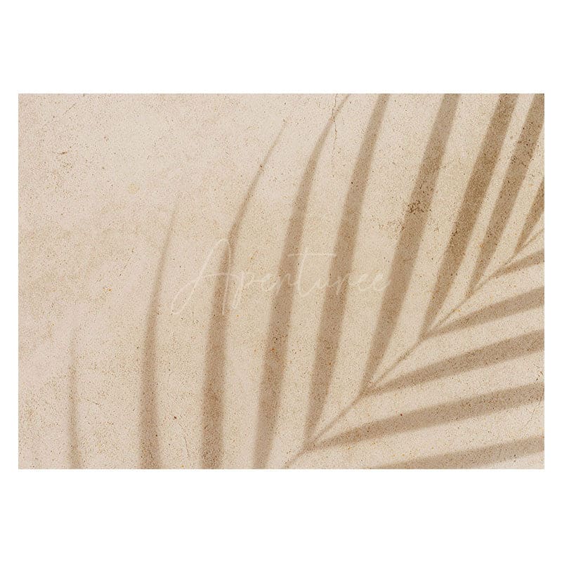 Aperturee - Aperturee Summer Palm Leaf Shadow Pattern Rubber Floor Mat