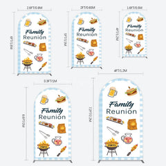 Aperturee - Aperturee Summer Picnic Barbecue Family Reunion Arch Backdrop
