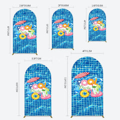 Aperturee - Aperturee Summer Splashing Swimming Pool Party Arch Backdrop