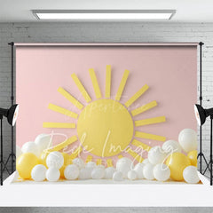 Aperturee - Aperturee Summer Sun Balloons Rainbow Floor Combo Set Backdrop