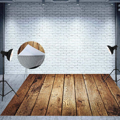 Aperturee - Aperturee Summer Sunflower Sky Wood Floor Combo Set Backdrop