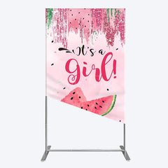 Aperturee - Aperturee Summer Watermelon Sweet Baby Shower Rectangle Backdrop