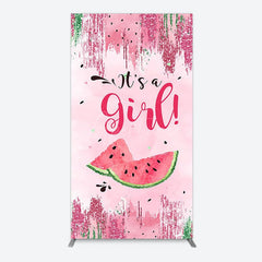 Aperturee - Aperturee Summer Watermelon Sweet Baby Shower Rectangle Backdrop