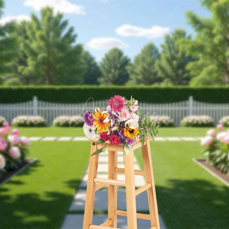 Aperturee - Aperturee Sunlight Clean Cut Floral Garden Summer Photo Backdrop