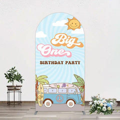 Aperturee - Aperturee Sunny Day Sky Big One Happy Birthday Arch Backdrop