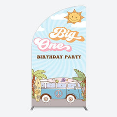 Aperturee - Aperturee Sunny Day Sky Big One Happy Birthday Half Moon Arch Backdrop