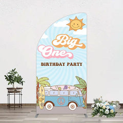 Aperturee - Aperturee Sunny Day Sky Big One Happy Birthday Half Moon Arch Backdrop