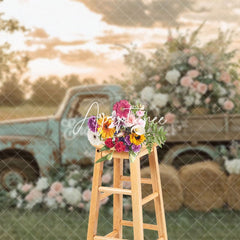 Aperturee - Aperturee Sunshine Truck Spring Photography Backdrop For Shoot