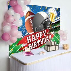 Aperturee - Aperturee Super Bowl Champion Field Happy Birthday Backdrop
