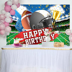 Aperturee - Aperturee Super Bowl Champion Field Happy Birthday Backdrop