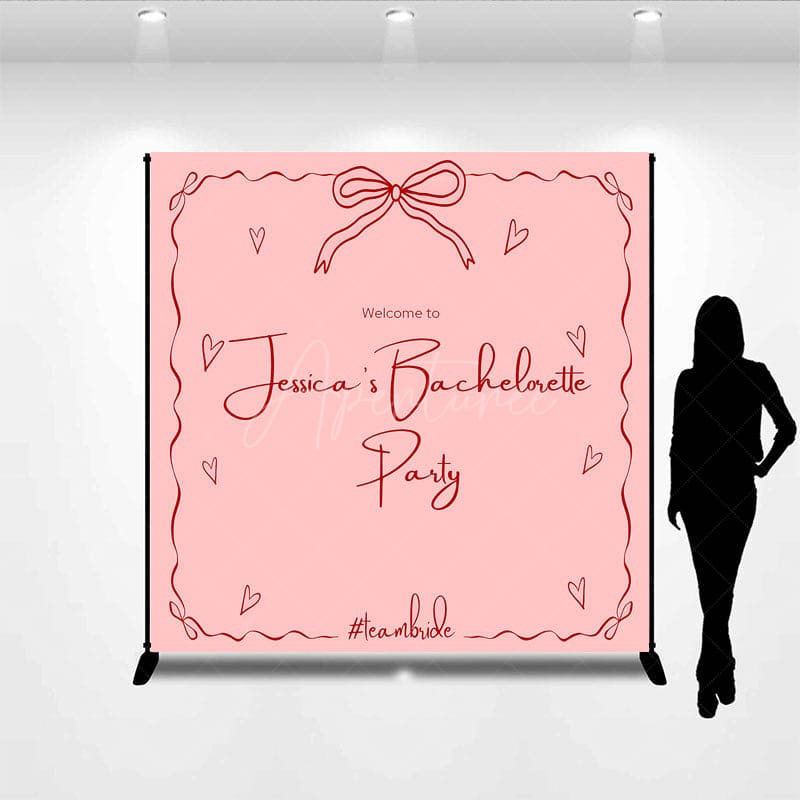 Aperturee - Aperturee Sweet Bachelorette Week Custom Bridal Shower Backdrop