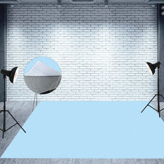 Aperturee - Aperturee Sweet Blue Floral Arch Curtain Room Set Backdrop
