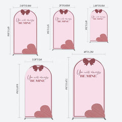 Aperturee - Aperturee Sweet Bow Heart You Are Mine Wedding Arch Backdrop