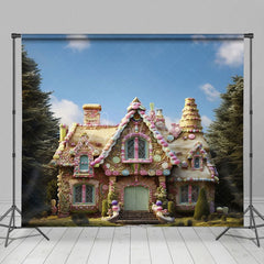 Aperturee - Aperturee Sweet Candyland House In The Forest Spring Backdrop