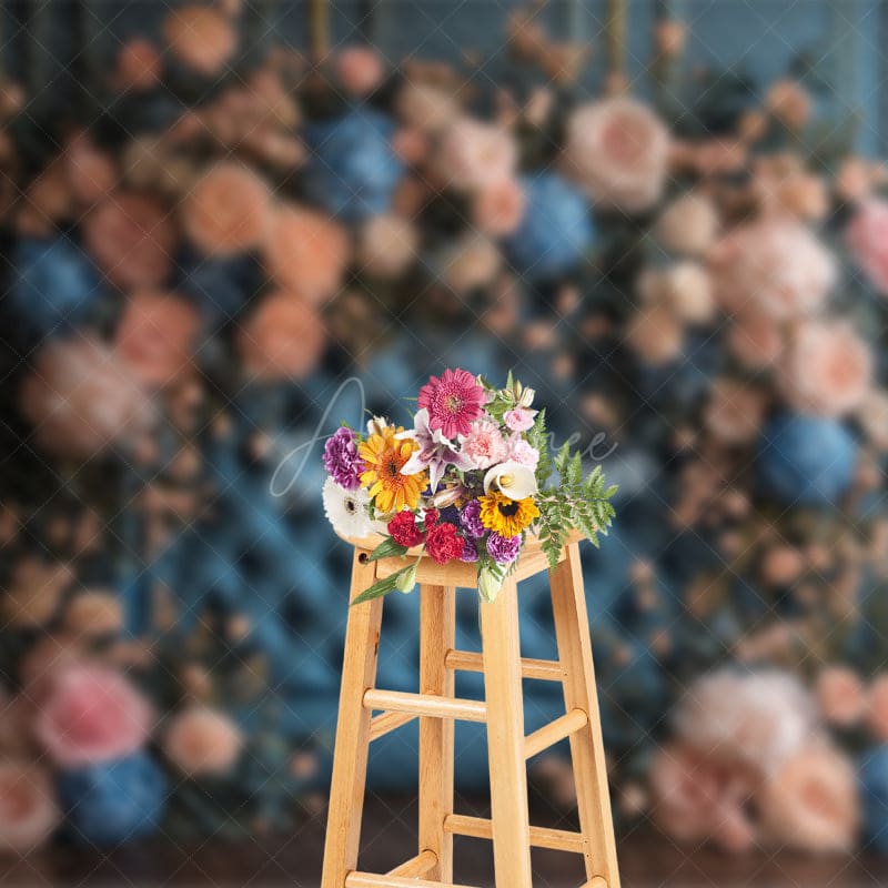 Aperturee - Aperturee Sweet Elegant And Floral Headboard Wedding Backdrop