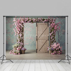 Aperturee - Aperturee Sweet Floral Arch Door Elegant Wedding Backdrop