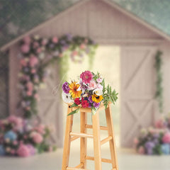 Aperturee - Aperturee Sweet Floral Farm Barn Elegant Wedding Backdrop
