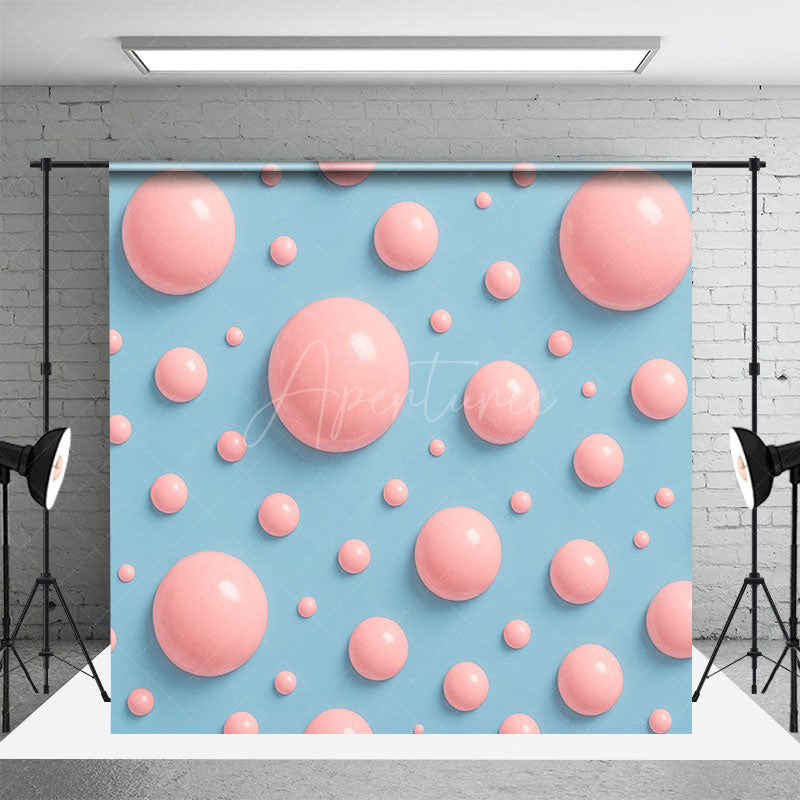 Aperturee - Aperturee Sweet Macaron Color Scheme Bubbles Room Set Backdrop