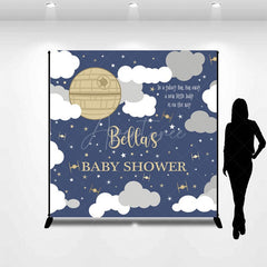 Aperturee - Aperturee Sweet Moonlight Night Custom Baby Shower Backdrop