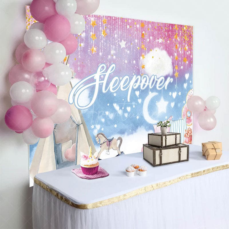 Aperturee - Aperturee Sweet Moonlights Tent Pillow Gift Sleepover Backdrop
