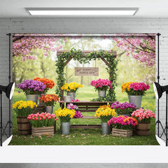 Aperturee - Aperturee Sweet Outdoor Flower Shop Fresh Wedding Backdrop