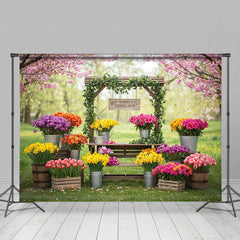 Aperturee - Aperturee Sweet Outdoor Flower Shop Fresh Wedding Backdrop
