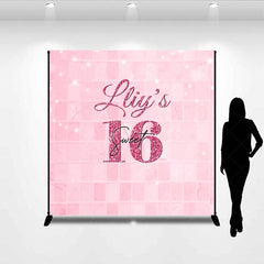 Aperturee - Aperturee Sweet Pink Glitter Bokeh Custom Birthday Backdrop