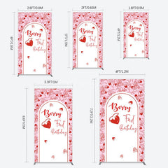Aperturee - Aperturee Sweet Strawberry Cute First Birthday Rectangle Backdrop