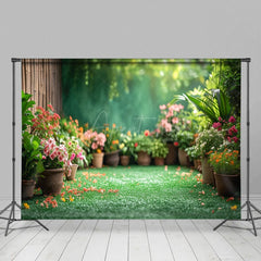Aperturee - Aperturee Sweet Sunshine Floral Backyard Bokeh Spring Backdrop
