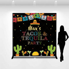 Aperturee - Aperturee Taco Tequila Party Carnival Custom Birthday Backdrop