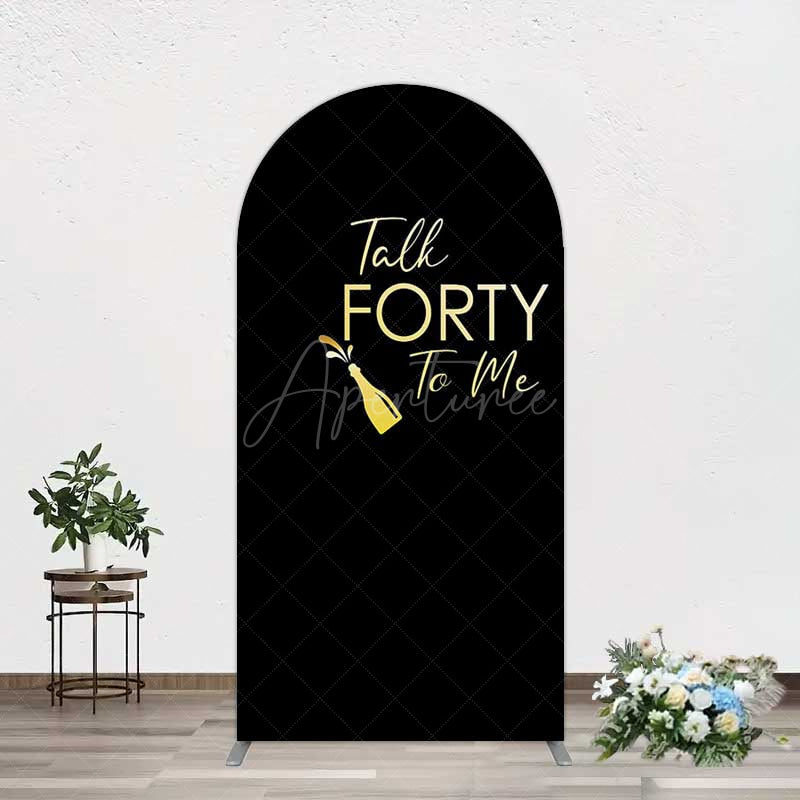 Aperturee Aperturee Talk Forty To Me Black Birthday Arch Backdrop