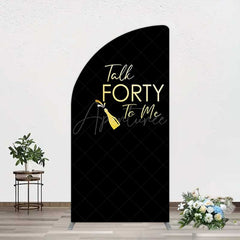 Aperturee Aperturee Talk Forty To Me Black Birthday Half Moon Arch Backdrop