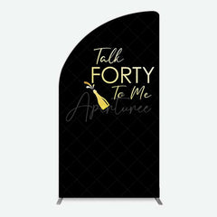 Aperturee Aperturee Talk Forty To Me Black Birthday Half Moon Arch Backdrop