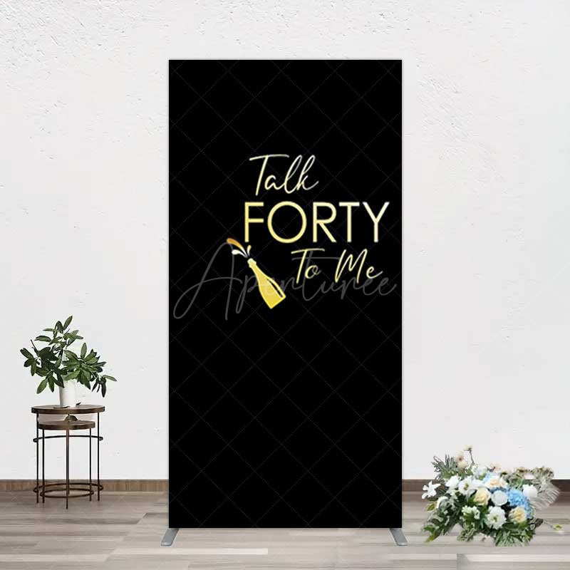 Aperturee Aperturee Talk Forty To Me Black Birthday Rectangle Backdrop