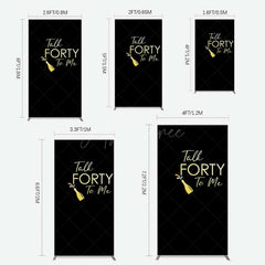 Aperturee Aperturee Talk Forty To Me Black Birthday Rectangle Backdrop