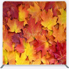 Aperturee - Aperturee Tension Fabric Backdrop Autumn Maple Leaves Fall Foliage Photo Background