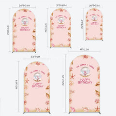 Aperturee - Aperturee The Summer I Turned 13 Arch Backdrop for Birthday Beach and Seashell Theme Under the Sea Party Photo Booth