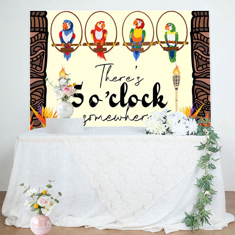 Aperturee - Aperturee Theres 5 O Clock Somewhere Holiday Party Backdrop