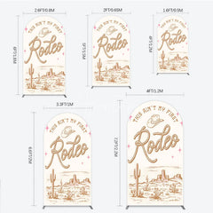 Aperturee - Aperturee This Ain’t My First Rodeo Arch Backdrop Western Cowboy Themed Birthday Desert Cactus Party Photo Booth Decor