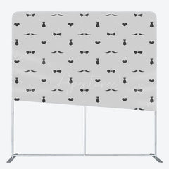 Aperturee - Aperturee Tie Beard Heart Fathers Day Square Tension Backdrop