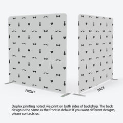 Aperturee - Aperturee Tie Beard Heart Fathers Day Square Tension Backdrop