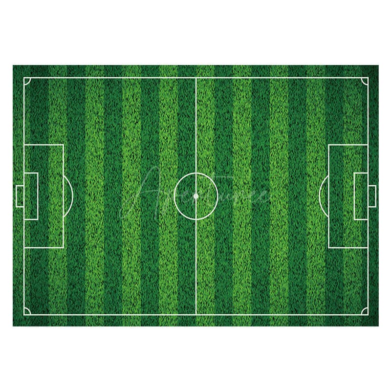 Aperturee - Aperturee Top View Green Football Field Sport Rubber Floor Mat