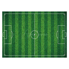 Aperturee - Aperturee Top View Green Football Field Sport Rubber Floor Mat