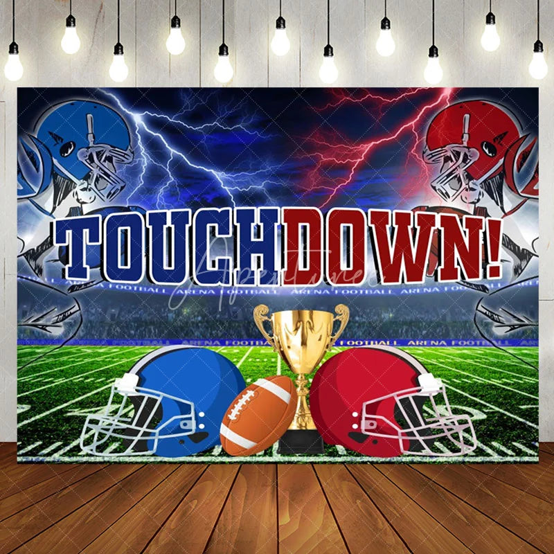Aperturee - Aperturee Touchdown Party Electric Thrill Gold Trophy Backdrop