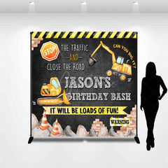 Aperturee - Aperturee Tractor Excavator Custom Happy Birthday Backdrop