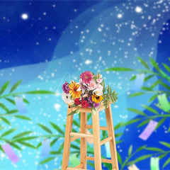 Aperturee - Aperturee Tranquil Night Scene Lanterns In Bamboo Backdrop